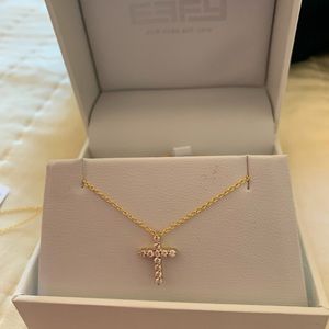 Beautiful diamond cross necklace